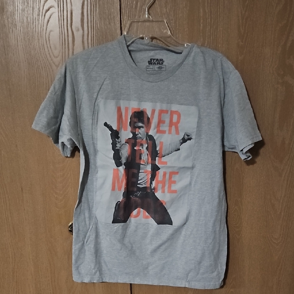 Star Wars Gray Graphic Tee with Red Text